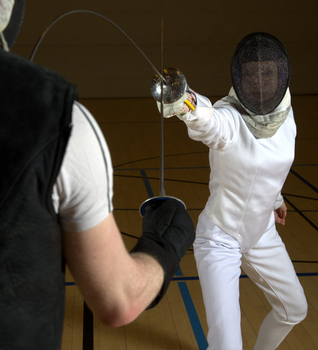 Dieses Bild zeigt zwei Fechter im Duell